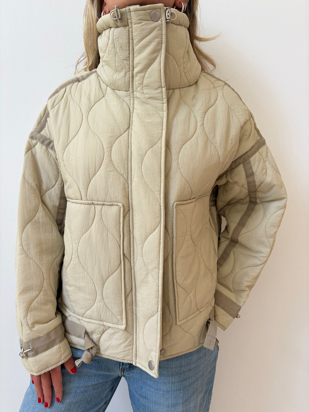 Chaqueta Acolchada Beige