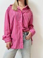 Camisa Fucsia con Lineas para mujer - vista principal