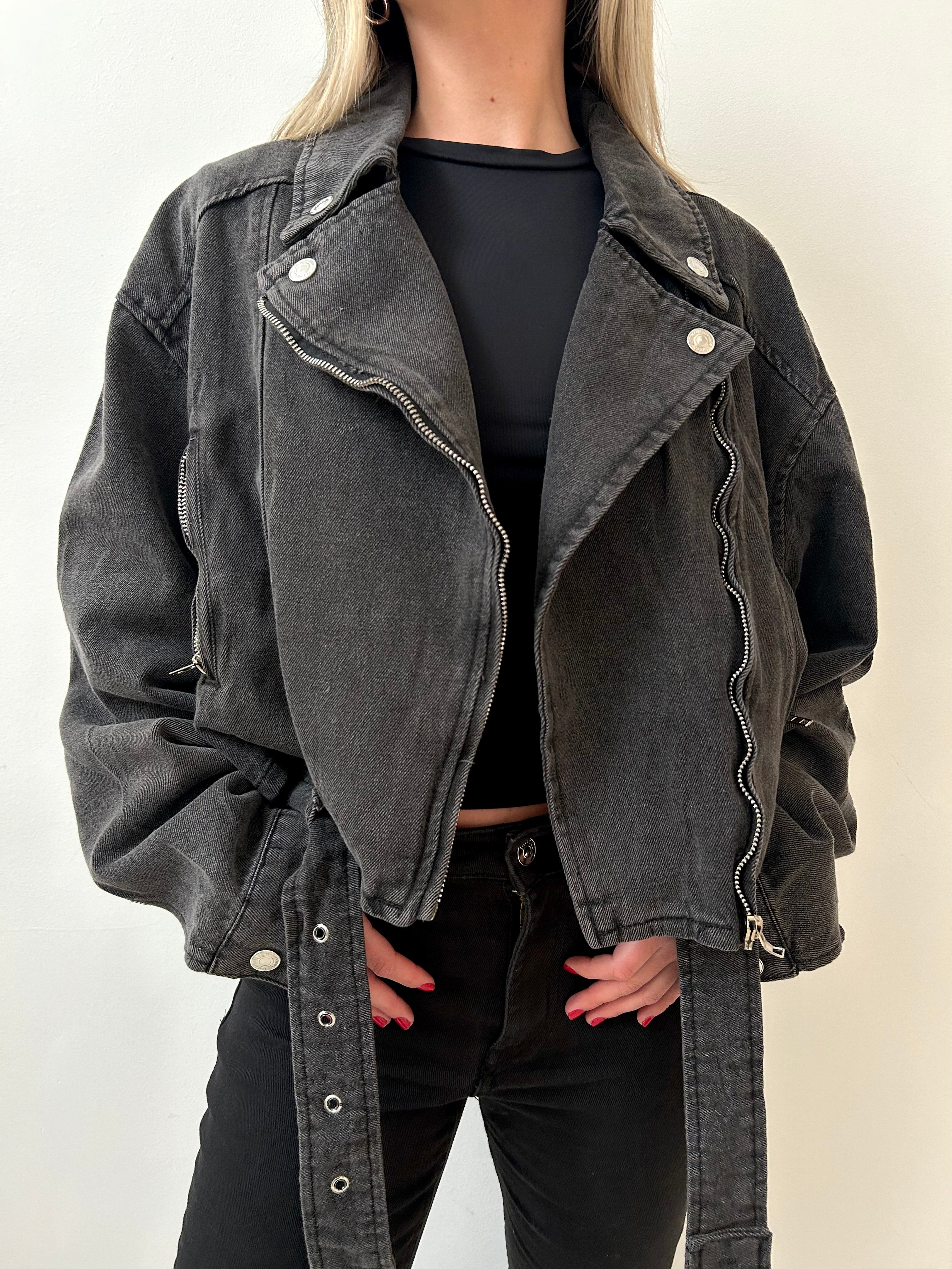 Biker Jeans grafito para mujer - vista principal