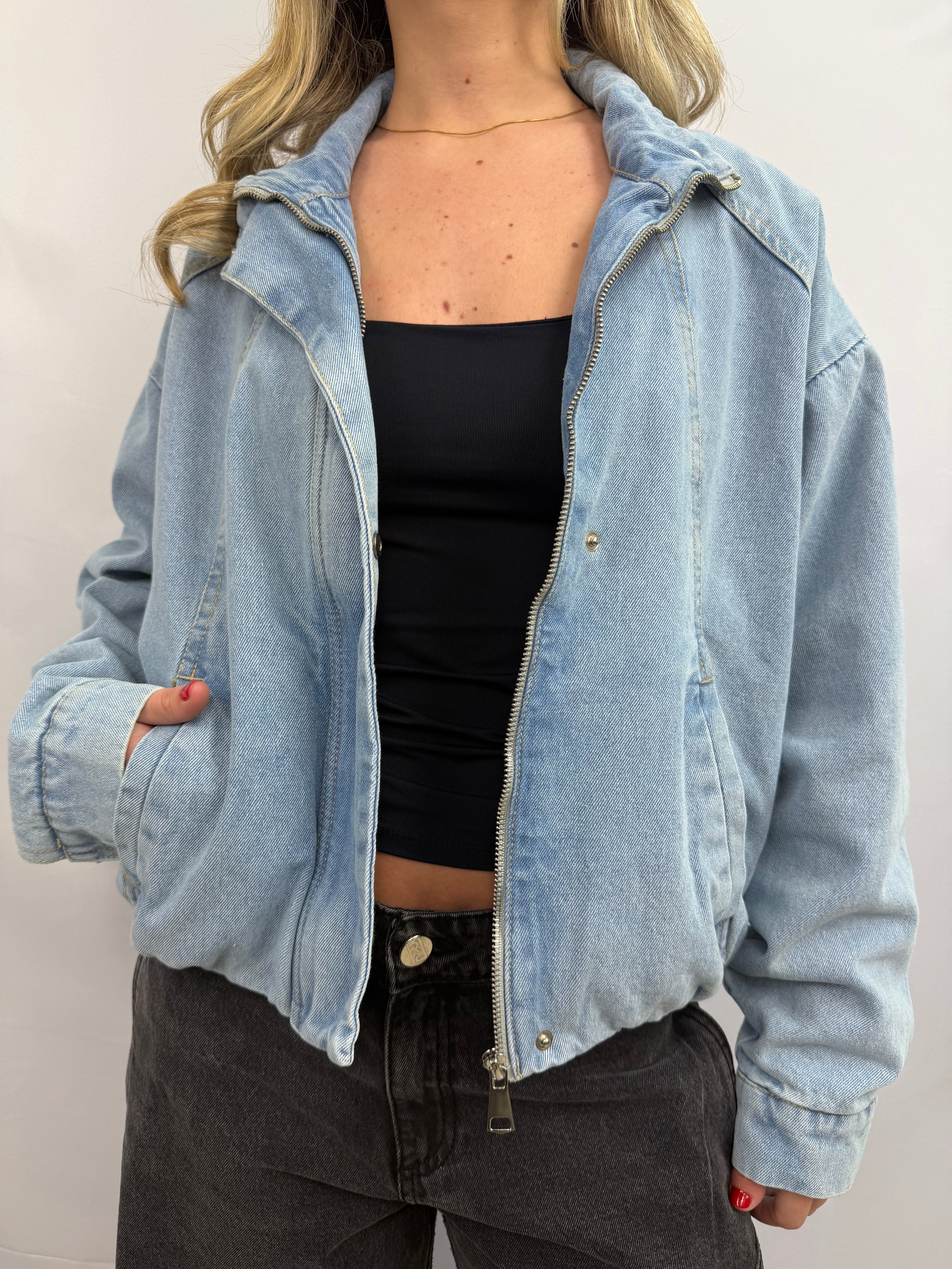 Bomber Jeans Celeste