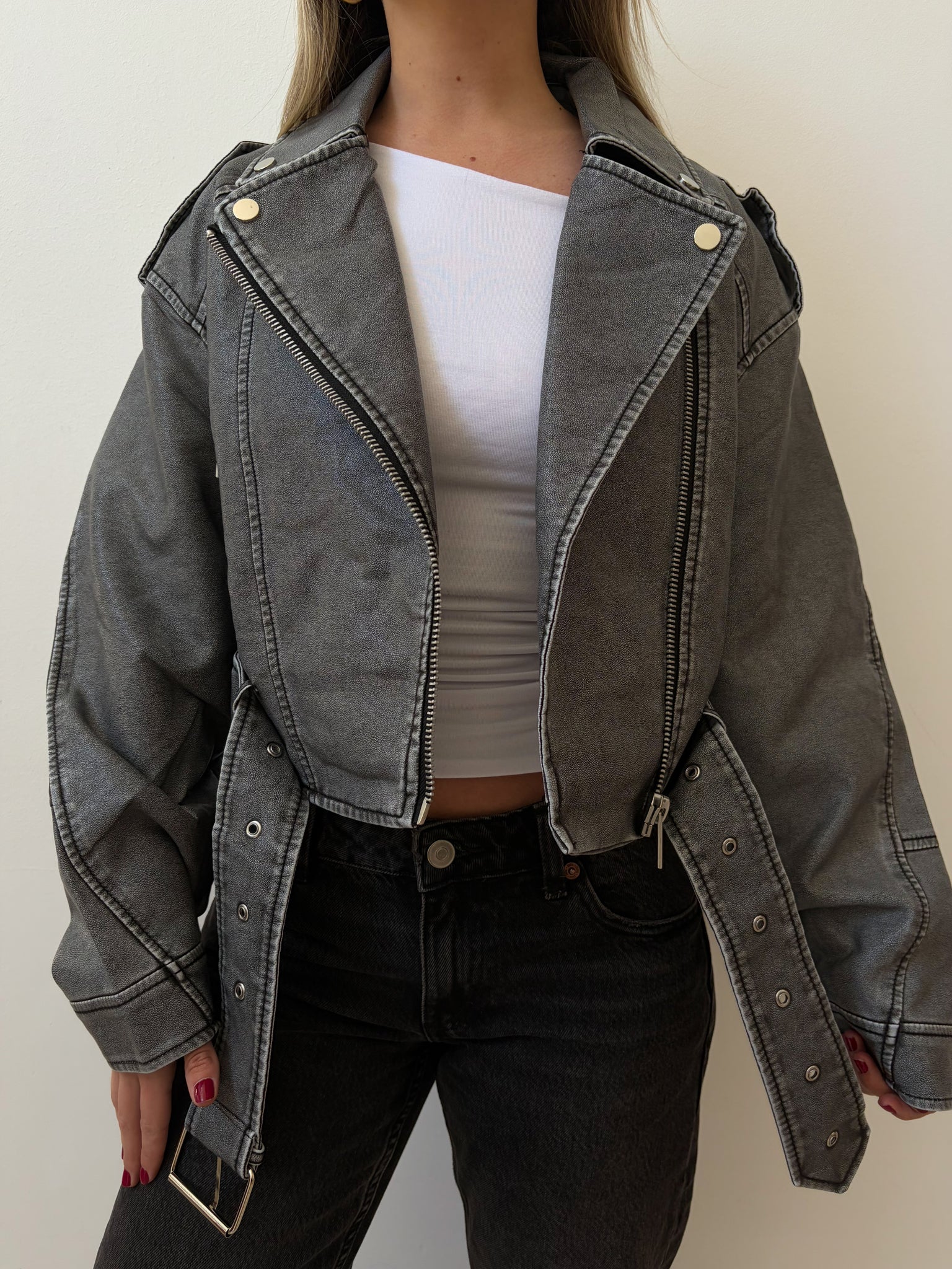 Biker Corta Gris