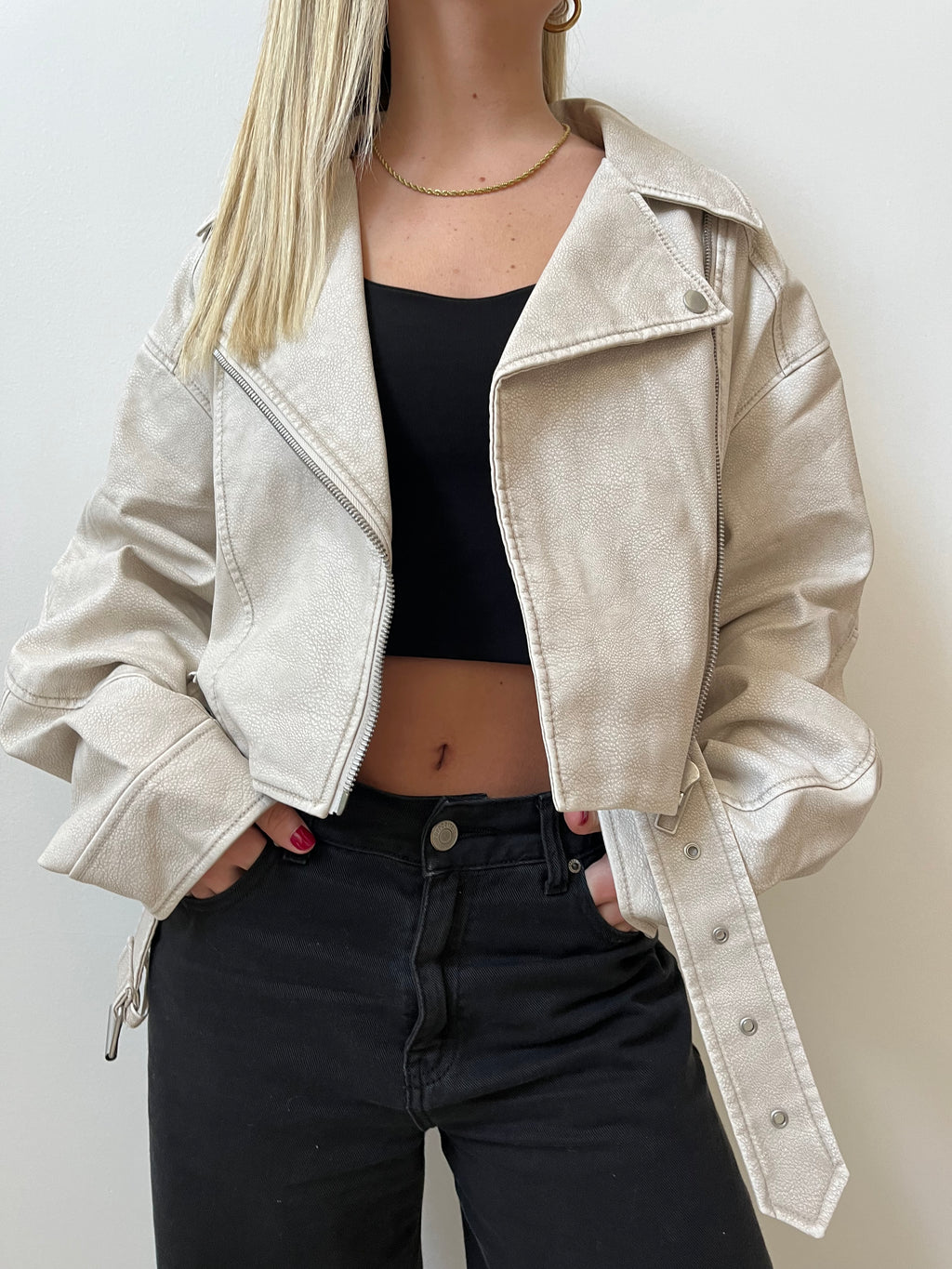 Biker Corta Blanca para mujer - vista principal