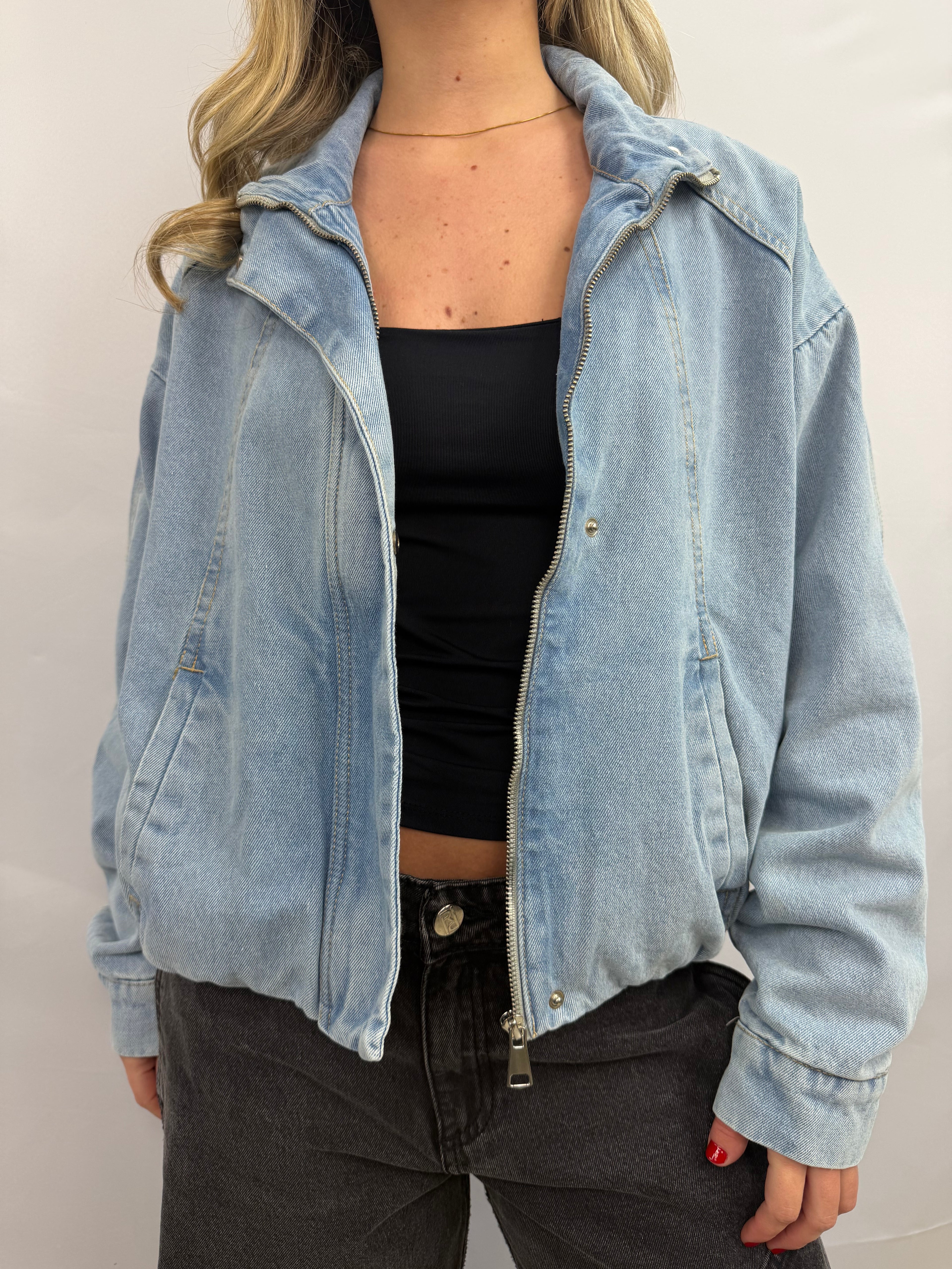 Bomber Jeans Celeste