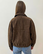 Cazadora Café Efecto Gamuza