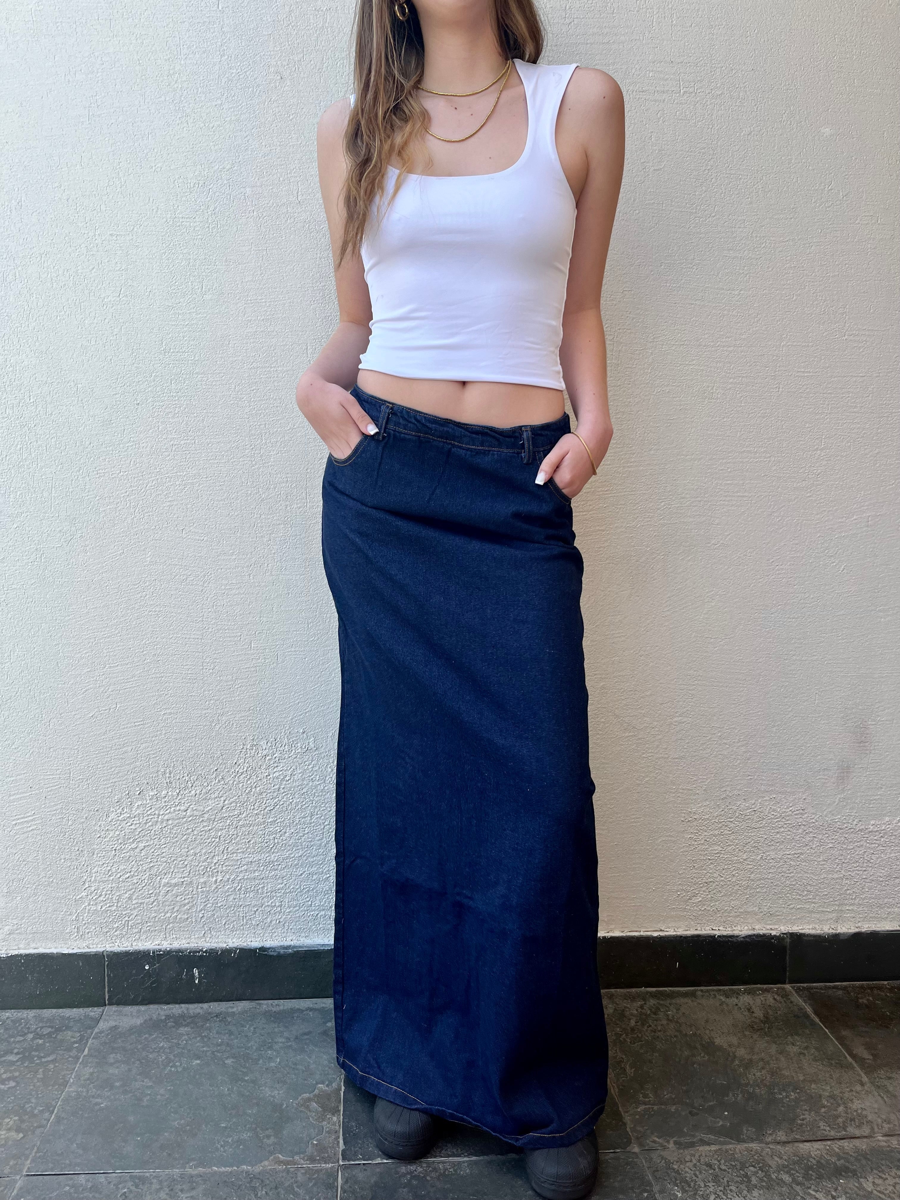 Falda Jeans azul para mujer - vista principal